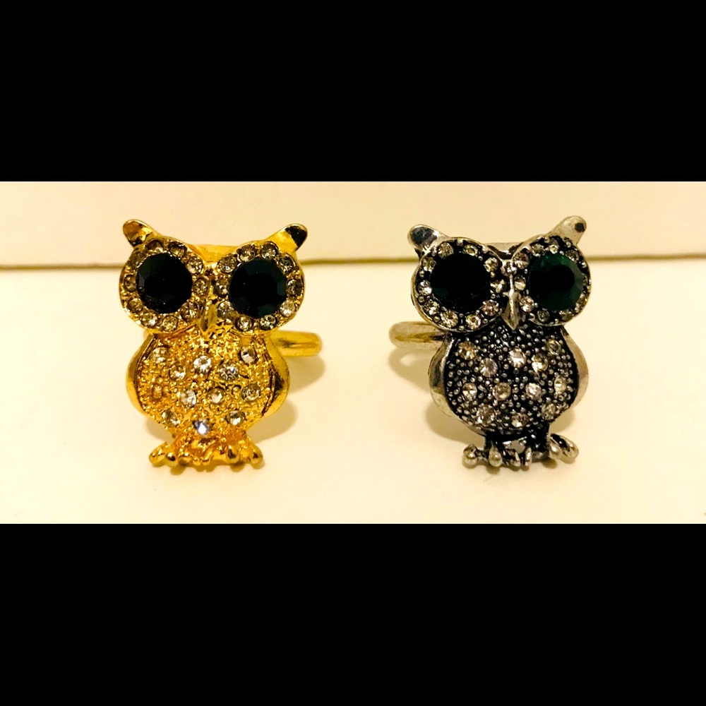 Owl Ring Pair - Vintage Rings
